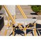 Lauria Spisebordsstol - Spisebordsstol, Aluminium/Textilene, Hvid, Grå, Bambuslook Ben ⎮ 5713917039555 ⎮ 7001186 