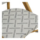 Lauria Spisebordsstol - Spisebordsstol, Aluminium/Textilene, Hvid, Grå, Bambuslook Ben ⎮ 5713917039555 ⎮ 7001186 
