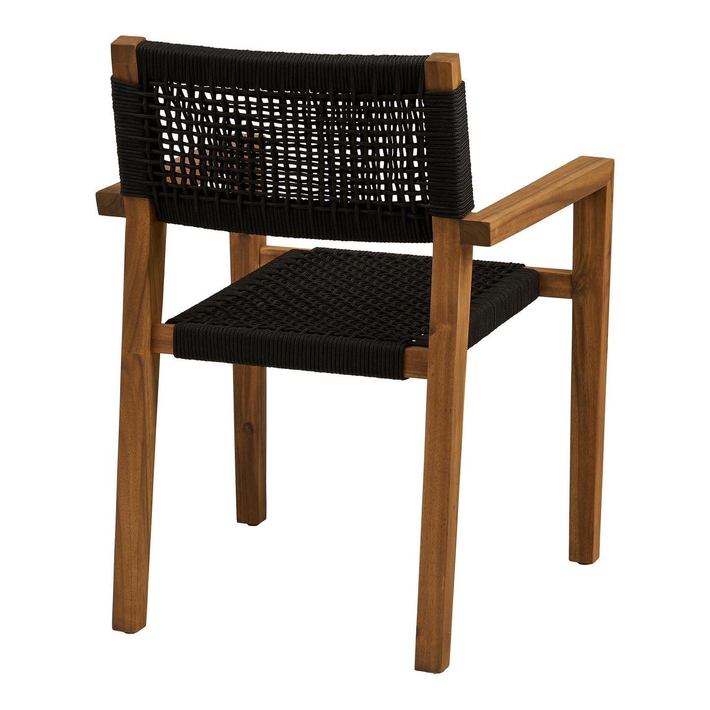 Anzio Spisebordsstol - Spisebordsstol, Akacie/Polyester, Sort/Natur ⎮ Sæt af 2 stk. ⎮ 5713917041381 ⎮ 7001195 