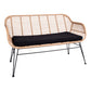 Trieste Sofa - Sofa I Polyrattan Med Hynde, Natur Med Sorte Ben ⎮ 5713917006786 ⎮ 7051010 