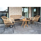 Trieste Sofa - Sofa I Polyrattan Med Hynde, Natur Med Sorte Ben ⎮ 5713917006786 ⎮ 7051010 
