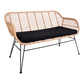 Trieste Sofa - Sofa I Polyrattan Med Hynde, Natur Med Sorte Ben ⎮ 5713917006786 ⎮ 7051010 