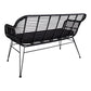Trieste Sofa - Sofa I Polyrattan Med Hynde, Sort Med Sorte Ben ⎮ 5713917006793 ⎮ 7051011 