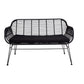 Trieste Sofa - Sofa I Polyrattan Med Hynde, Sort Med Sorte Ben ⎮ 5713917006793 ⎮ 7051011 