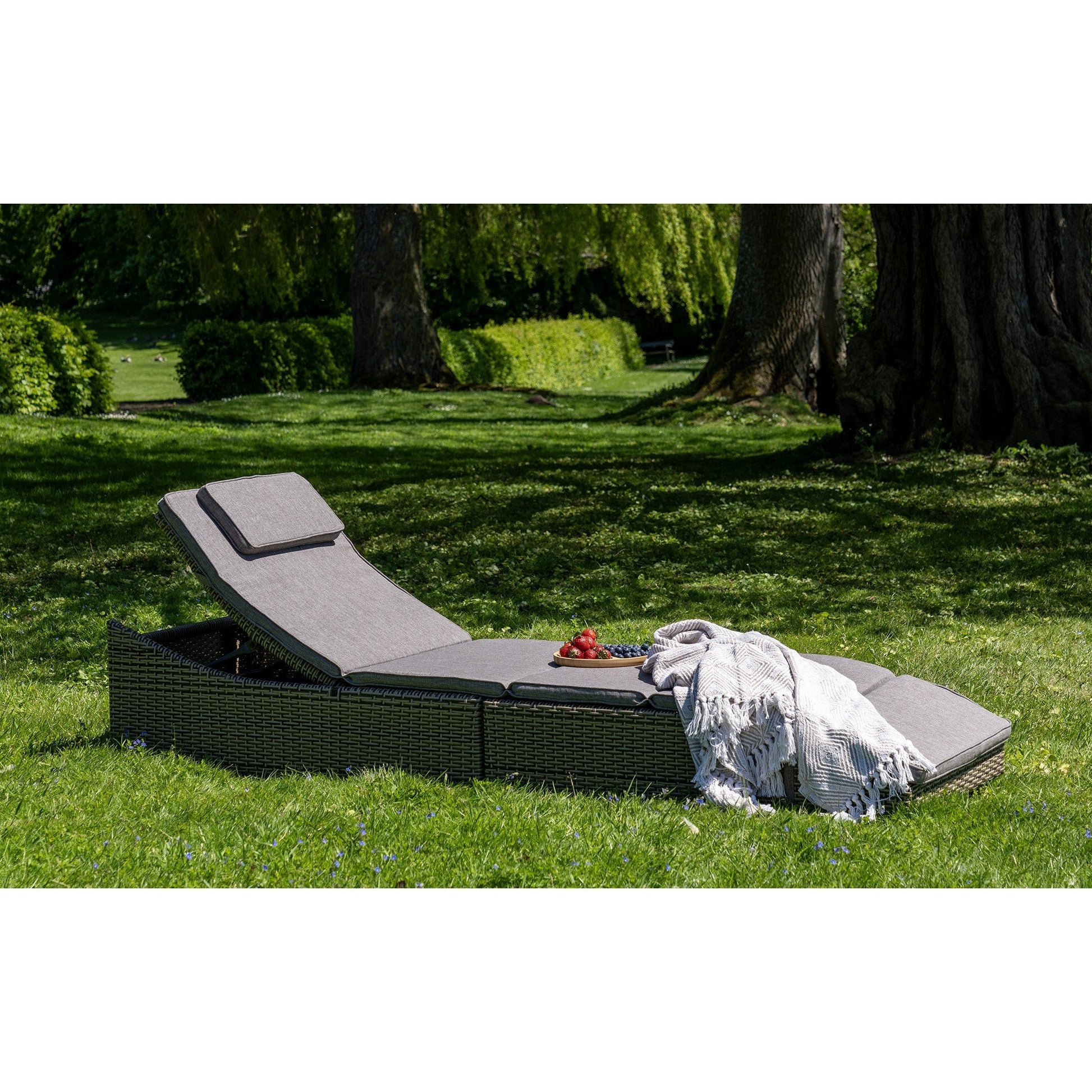 Split Solseng - Solseng, Polyrattan/Polyester, Kubu Grå, Inkl. Hynde ⎮ 5713917027873 ⎮ 7301030 