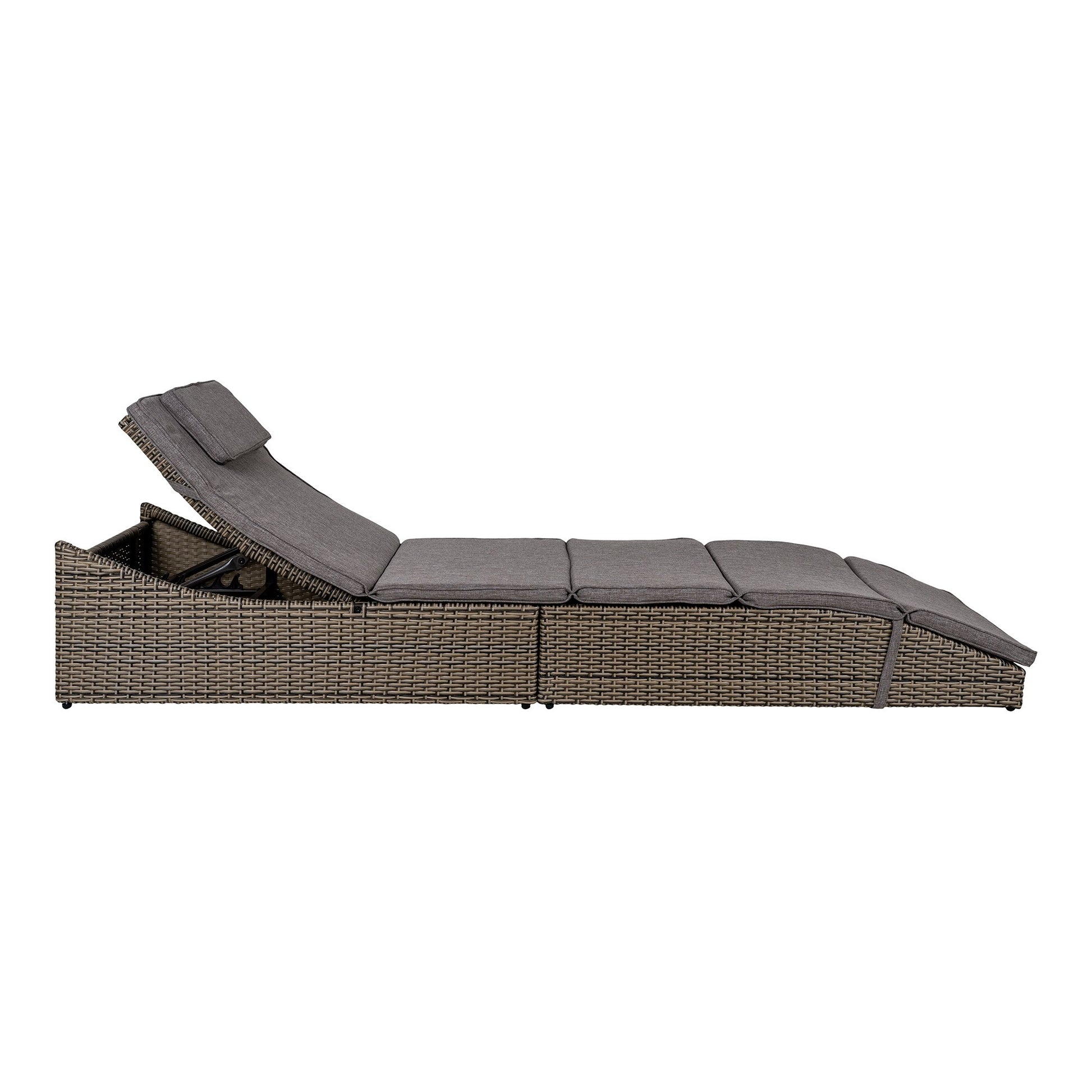 Split Solseng - Solseng, Polyrattan/Polyester, Kubu Grå, Inkl. Hynde ⎮ 5713917027873 ⎮ 7301030 