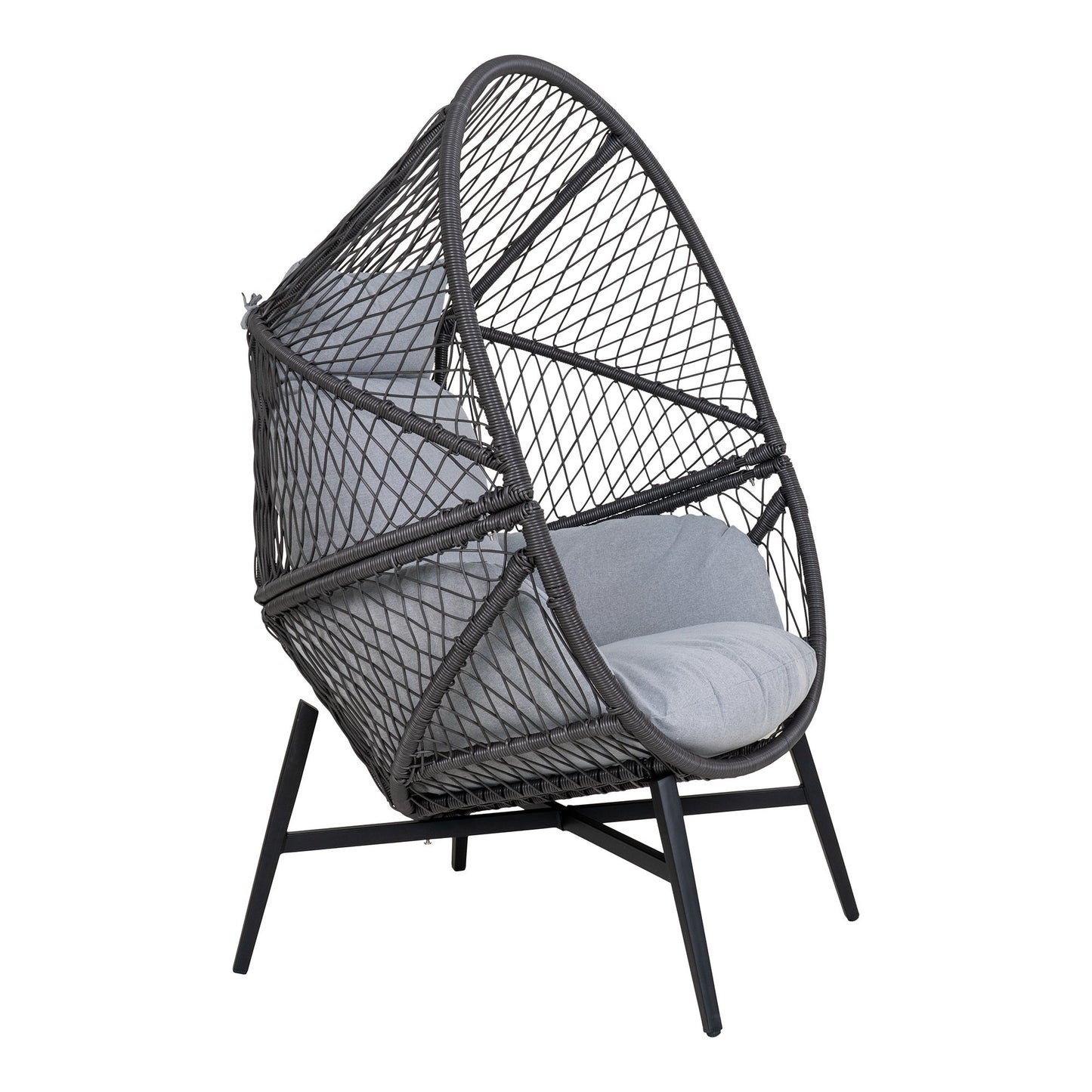 Rosario Loungestol - Loungestol, Polyrattan, Sort, Inkl. Hynder ⎮ 5713917027934 ⎮ 7301031 