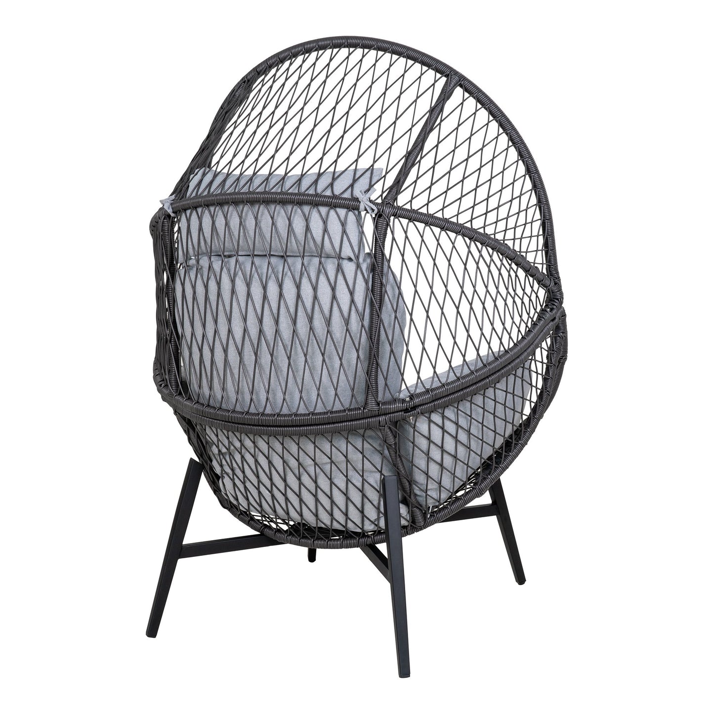 Rosario Loungestol - Loungestol, Polyrattan, Sort, Inkl. Hynder ⎮ 5713917027934 ⎮ 7301031 