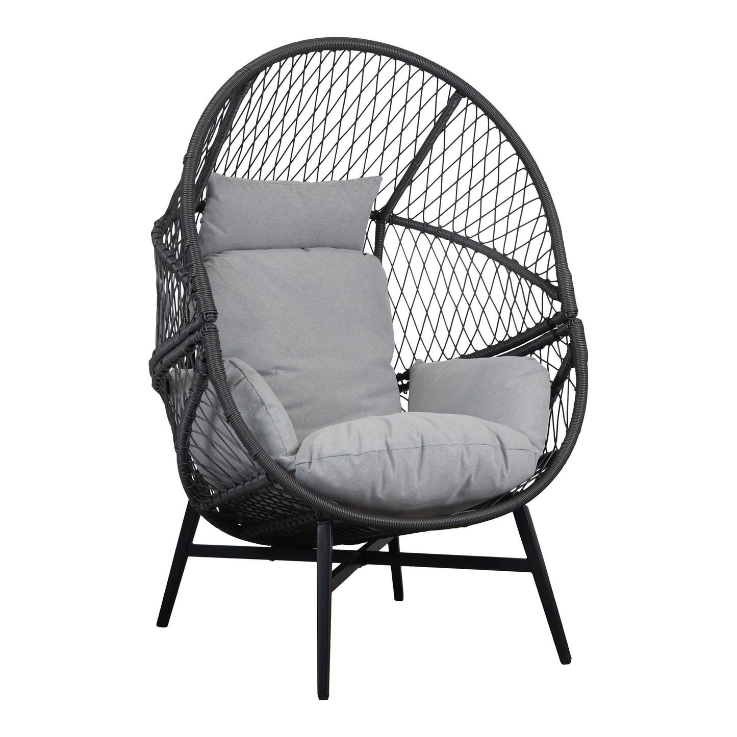 Rosario Loungestol - Loungestol, Polyrattan, Sort, Inkl. Hynder ⎮ 5713917027934 ⎮ 7301031 