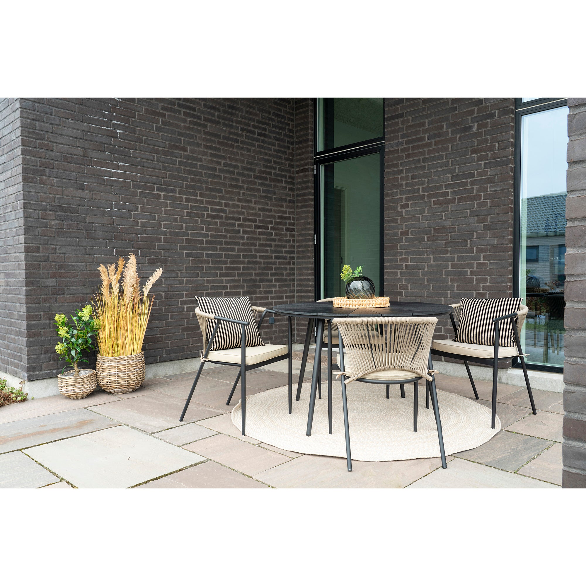 Atlanta Havebord - Havebord I Nonwood, Sort, Ø120 Cm ⎮ 5713917021772 ⎮ 7501115 