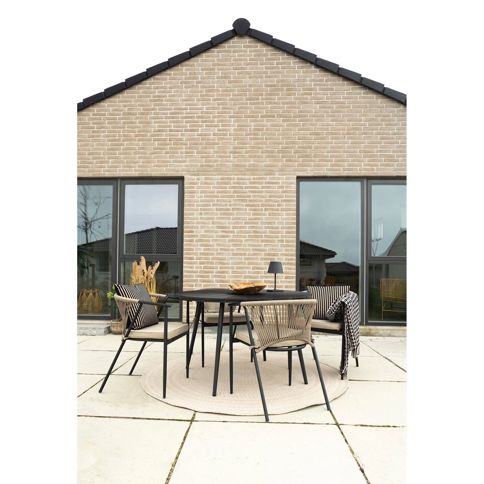 Atlanta Havebord - Havebord I Nonwood, Sort, Ø120 Cm ⎮ 5713917021772 ⎮ 7501115 