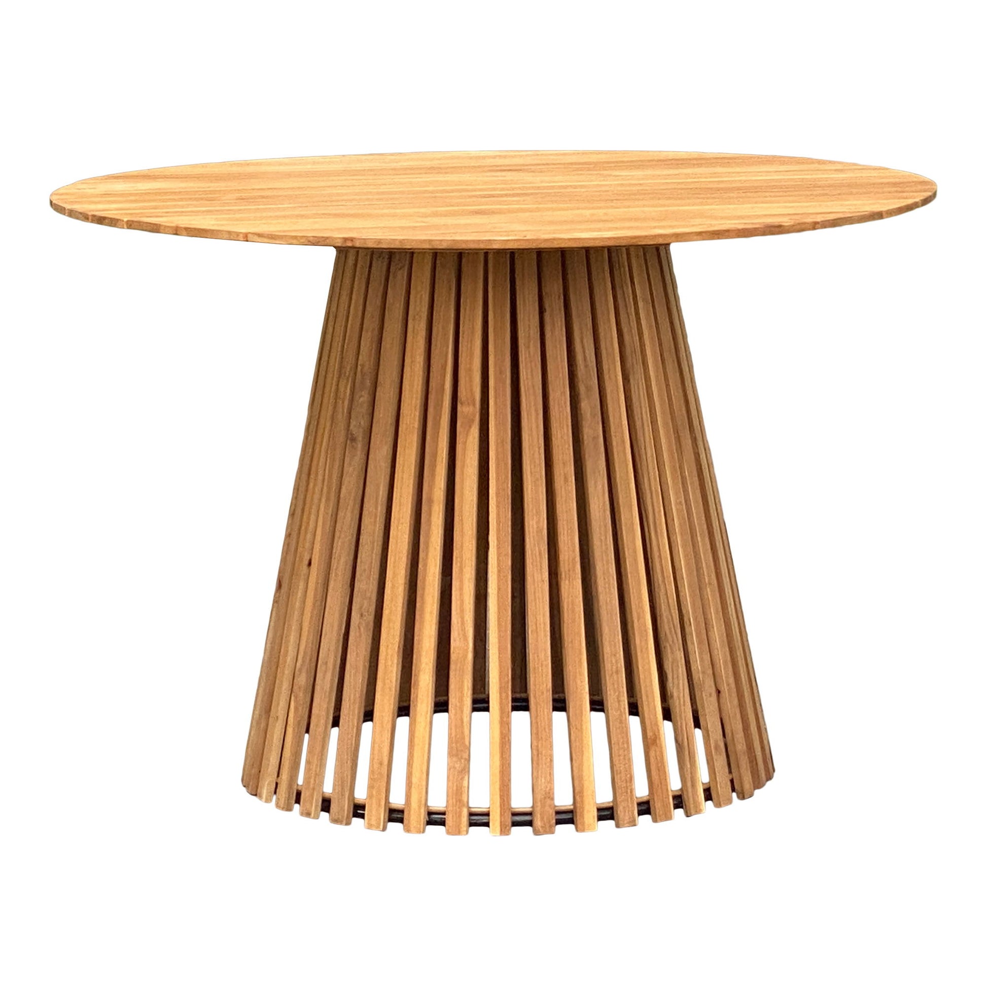 Nashville Spisebord - Spisebord, Teak Bordplade, Teak Base, Natur Ø130X74 Cm ⎮ 5713917027255 ⎮ 7501170 