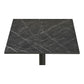Cafébord - Cafébord, Marmor Look Bordplade, Mørkegrå, Sorte Ben, Aluminium 60X60X73 Cm ⎮ 5713917038572 ⎮ 7501181 