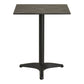 Cafébord - Cafébord, Marmor Look Bordplade, Mørkegrå, Sorte Ben, Aluminium 60X60X73 Cm ⎮ 5713917038572 ⎮ 7501181 
