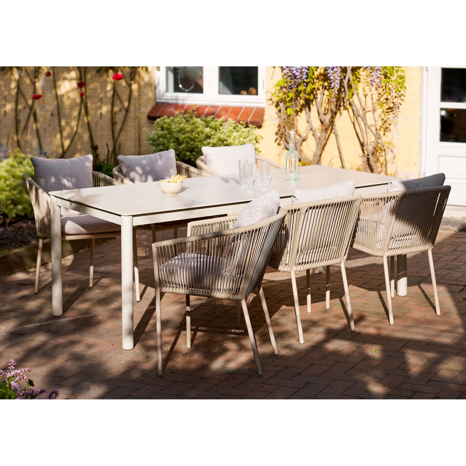 Alcudia Spisebord - Spisebord, Aluminium/Keramik, Sand 90X200X74 Cm ⎮ 5713917044368 ⎮ 7501196 
