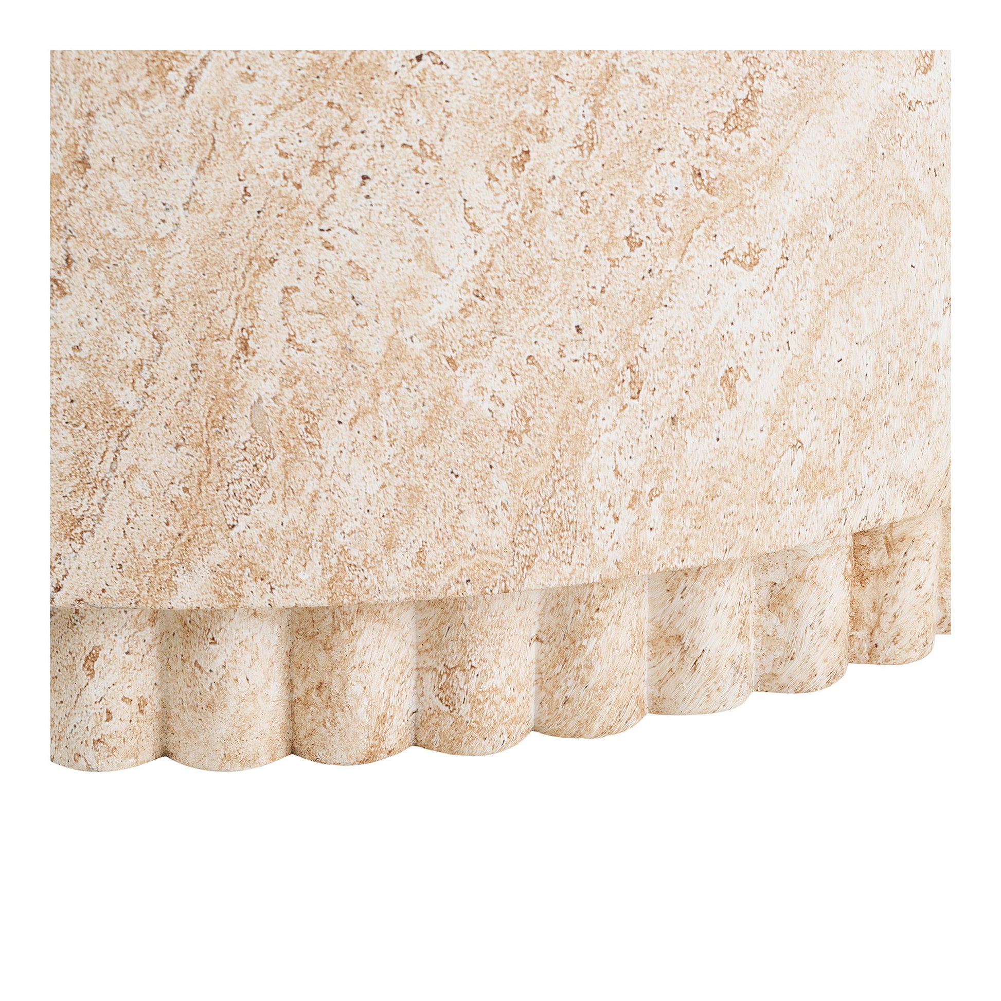 Bonn Sofabord - Sofabord, Rillet Base, Fiberclay, Natur Ø75X37 Cm ⎮ 5713917041930 ⎮ 7511031 