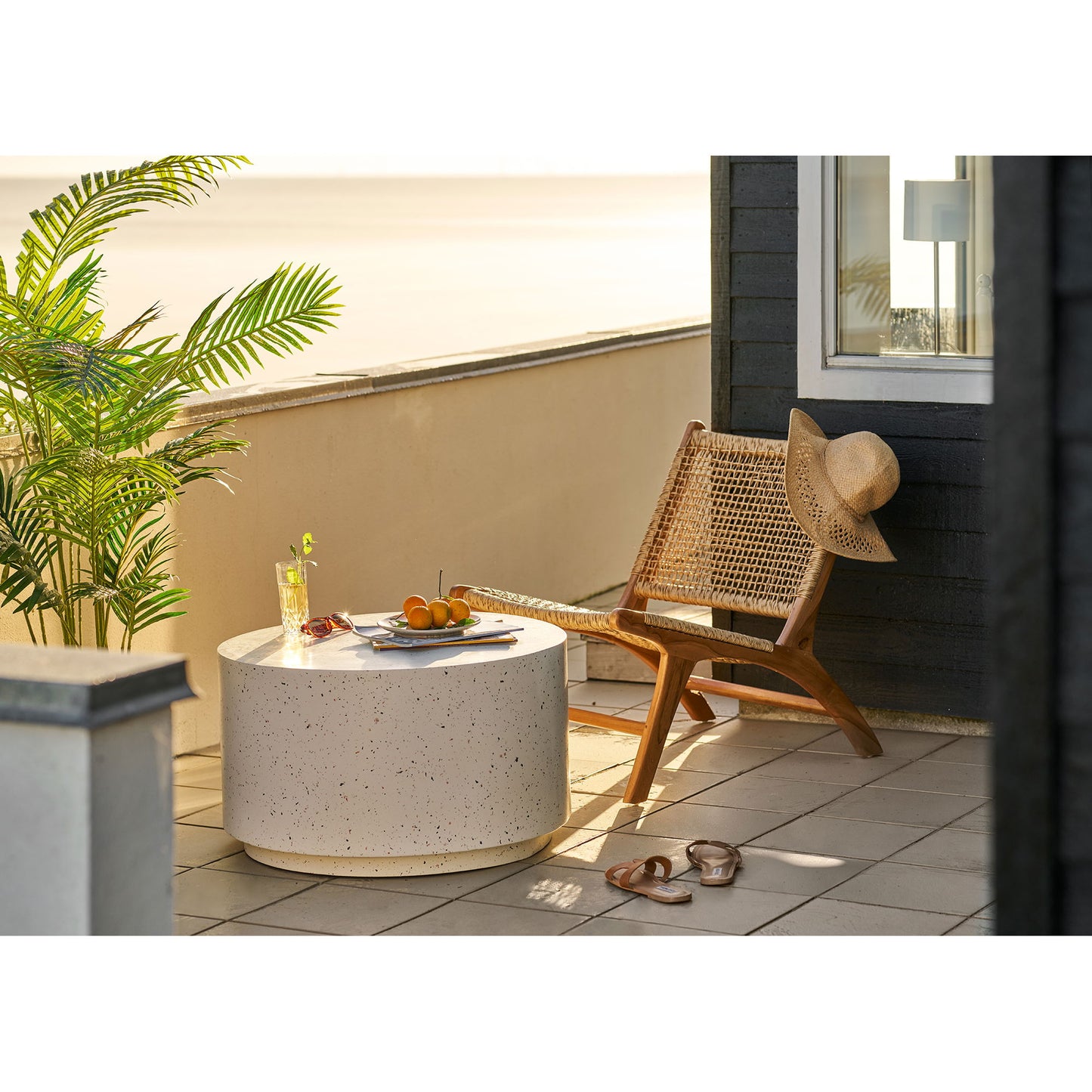 Bonn Sofabord - Sofabord, Fiberclay, Terrazzo Look Ø70X40 Cm ⎮ 5713917043729 ⎮ 7511032 