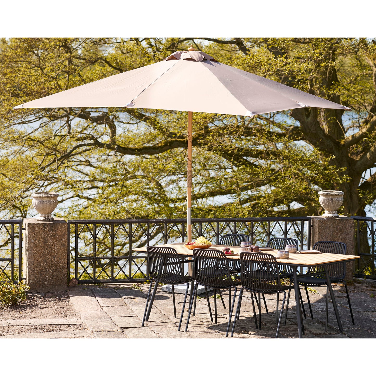 Orlando Parasol - Parasol, Træstok, Sand 300X300 Cm ⎮ 5713917029365 ⎮ 7701151 