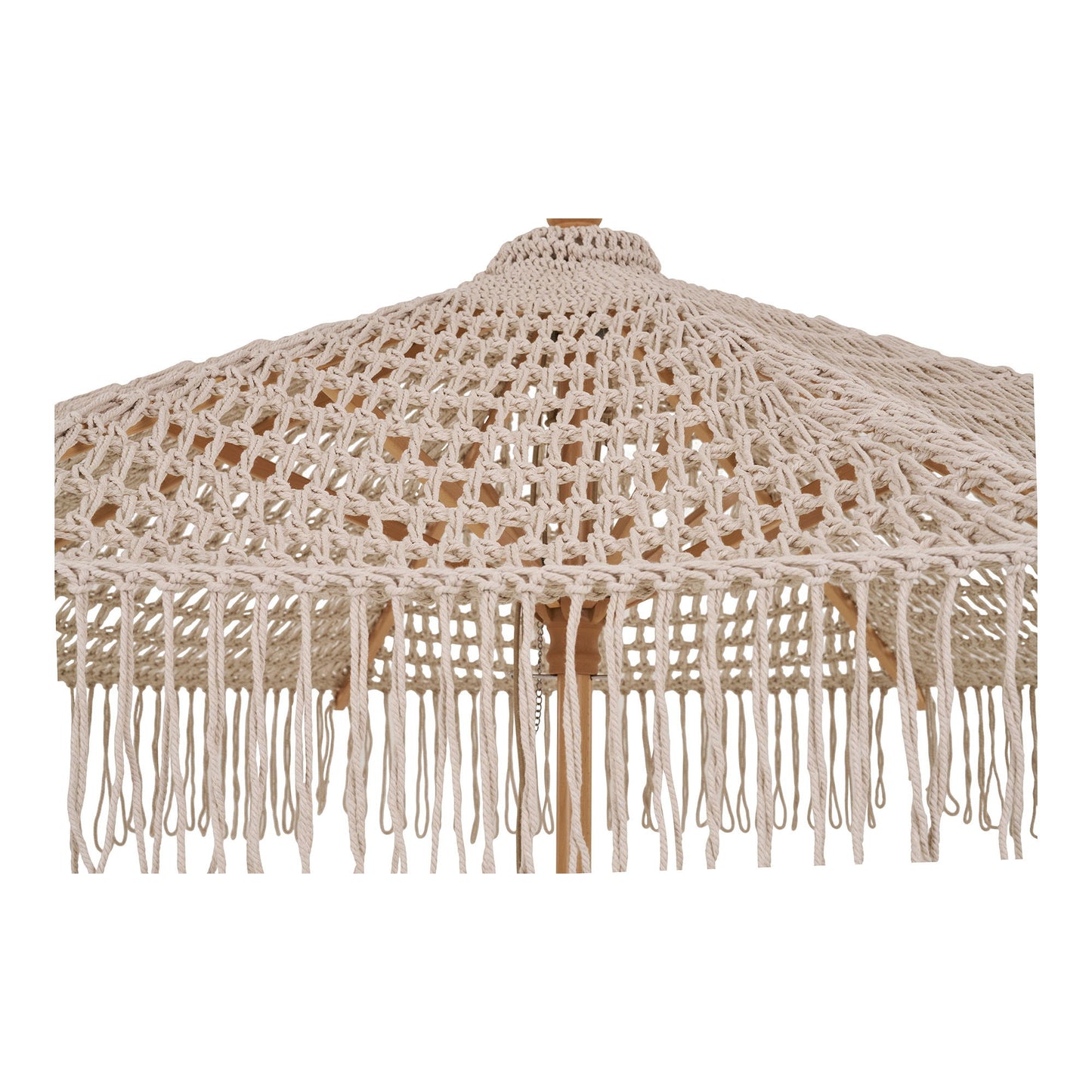 Martos Hæklet Parasol - Parasol, Bomuld, Træstok, Beige Ø250 Cm ⎮ 5713917034192 ⎮ 7701160 