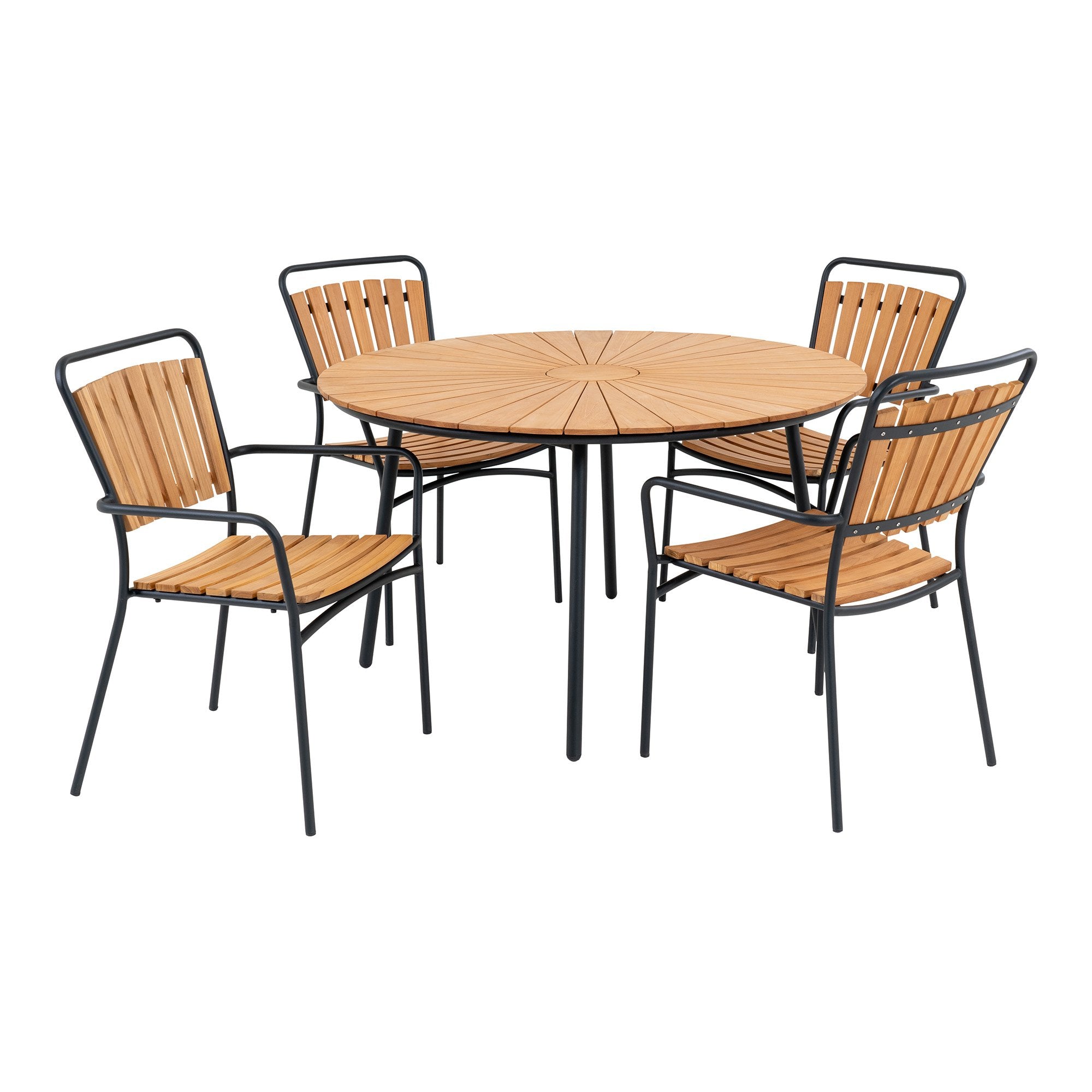 Cleveland Havemøbelsæt - Spisebord Og 4 Spisebordsstole ⎮ 5713917033614 ⎮ 7772010-S 