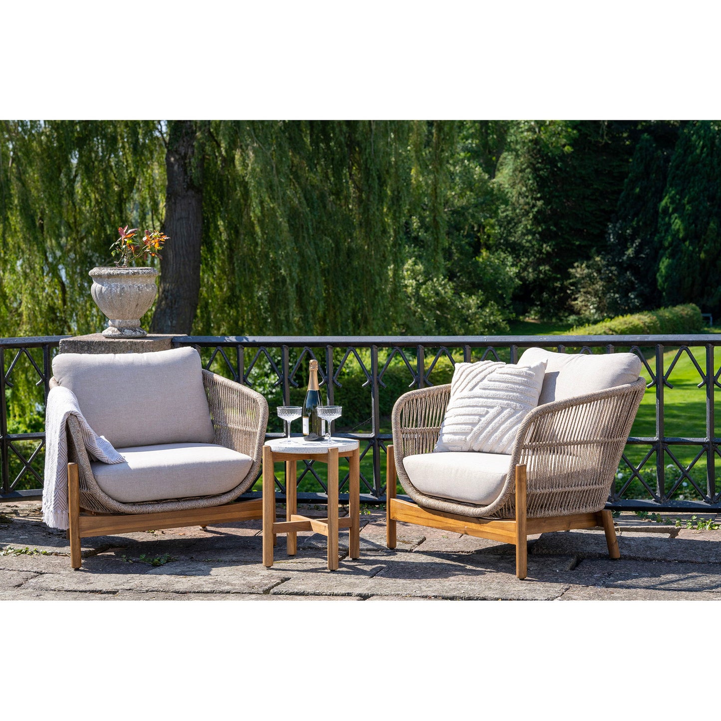 Terracina Havemøbelsæt - Sidebord Og 2 Loungestole ⎮ 5713917035243 ⎮ 7772071-S 