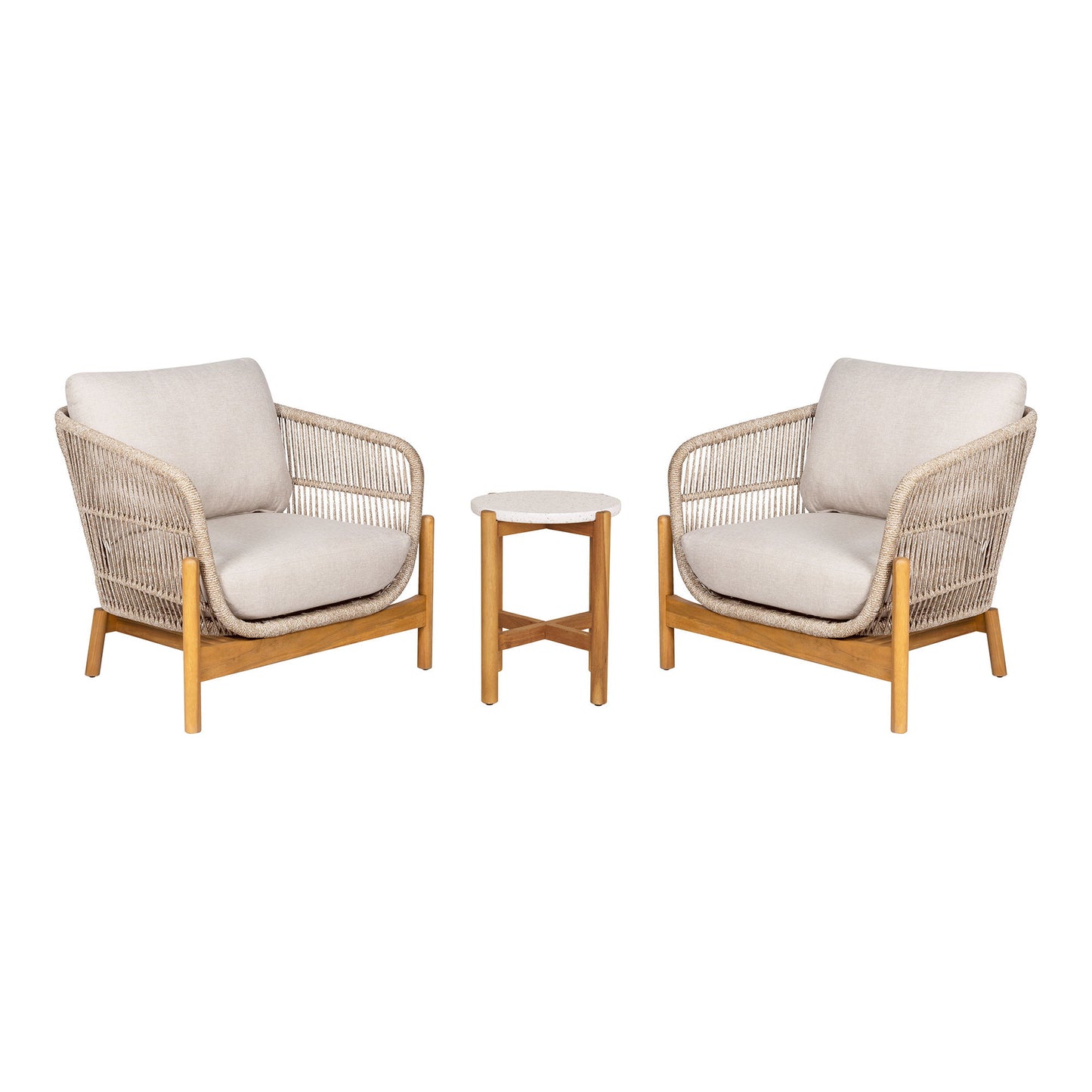 Terracina Havemøbelsæt - Sidebord Og 2 Loungestole ⎮ 5713917035243 ⎮ 7772071-S 