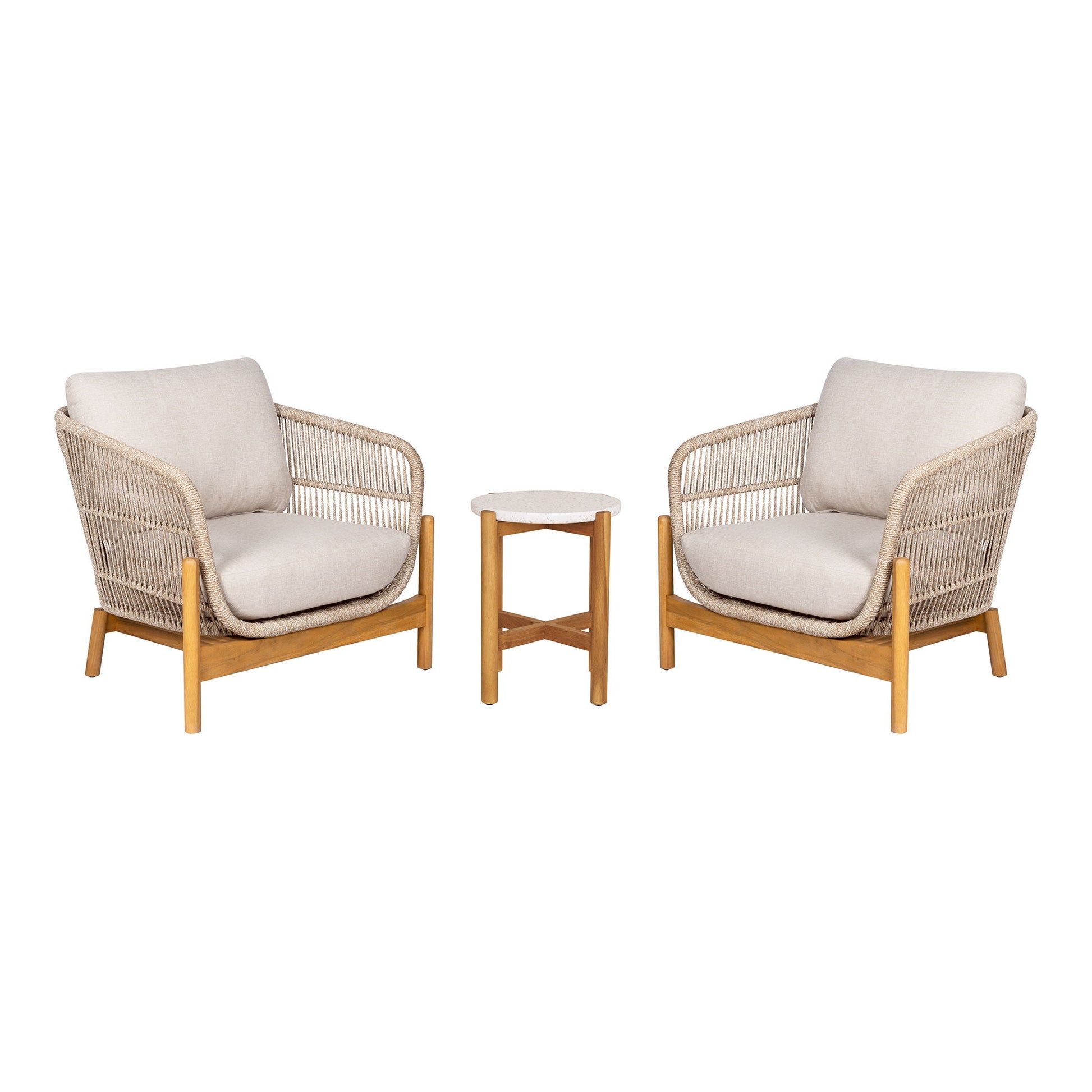 Terracina Havemøbelsæt - Sidebord Og 2 Loungestole ⎮ 5713917035243 ⎮ 7772071-S 