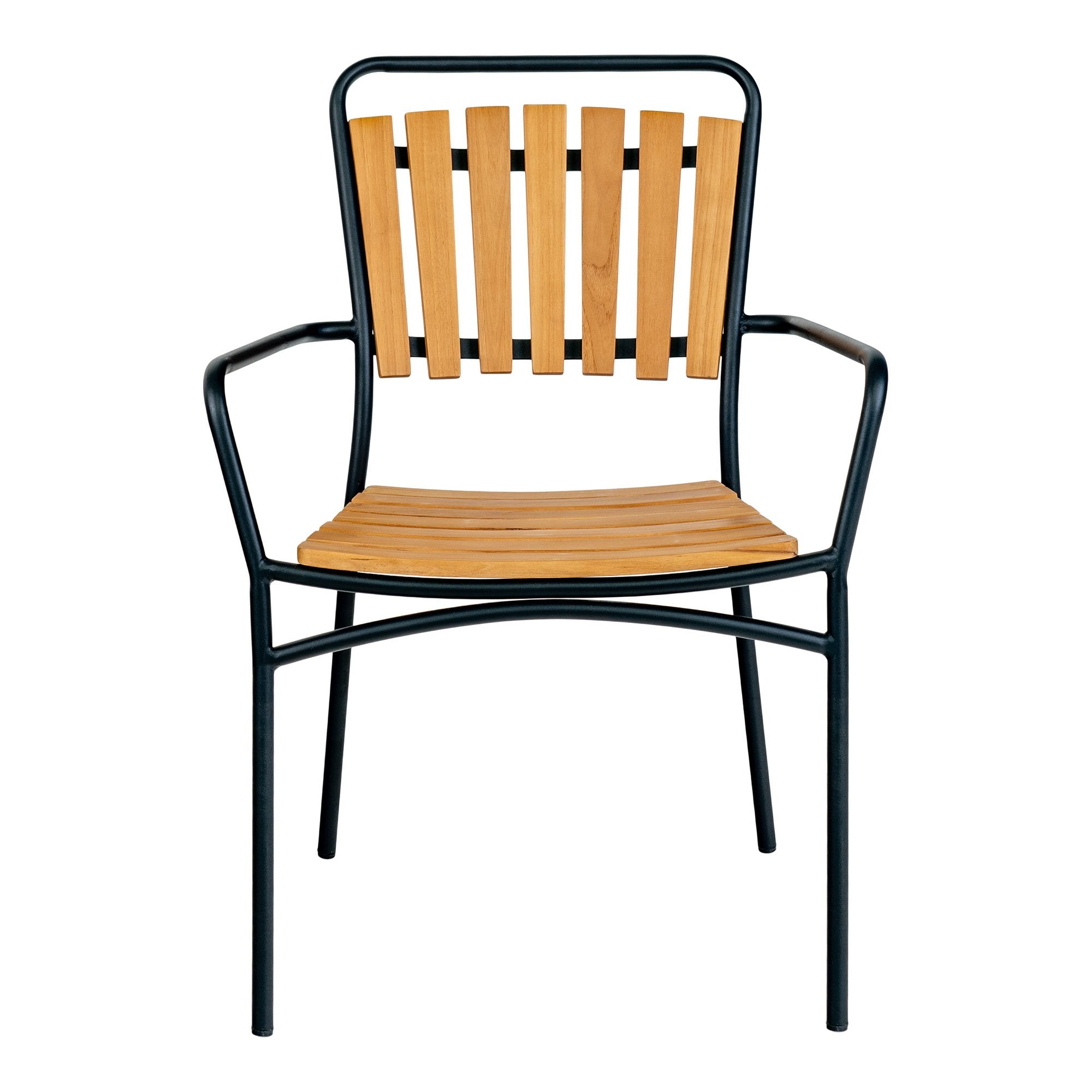 Cleveland Spisebordsstol - Spisebordsstol, Teak Med Sort Stel ⎮ Sæt af 4 stk. ⎮ 5713917026265 ⎮ 7801170 