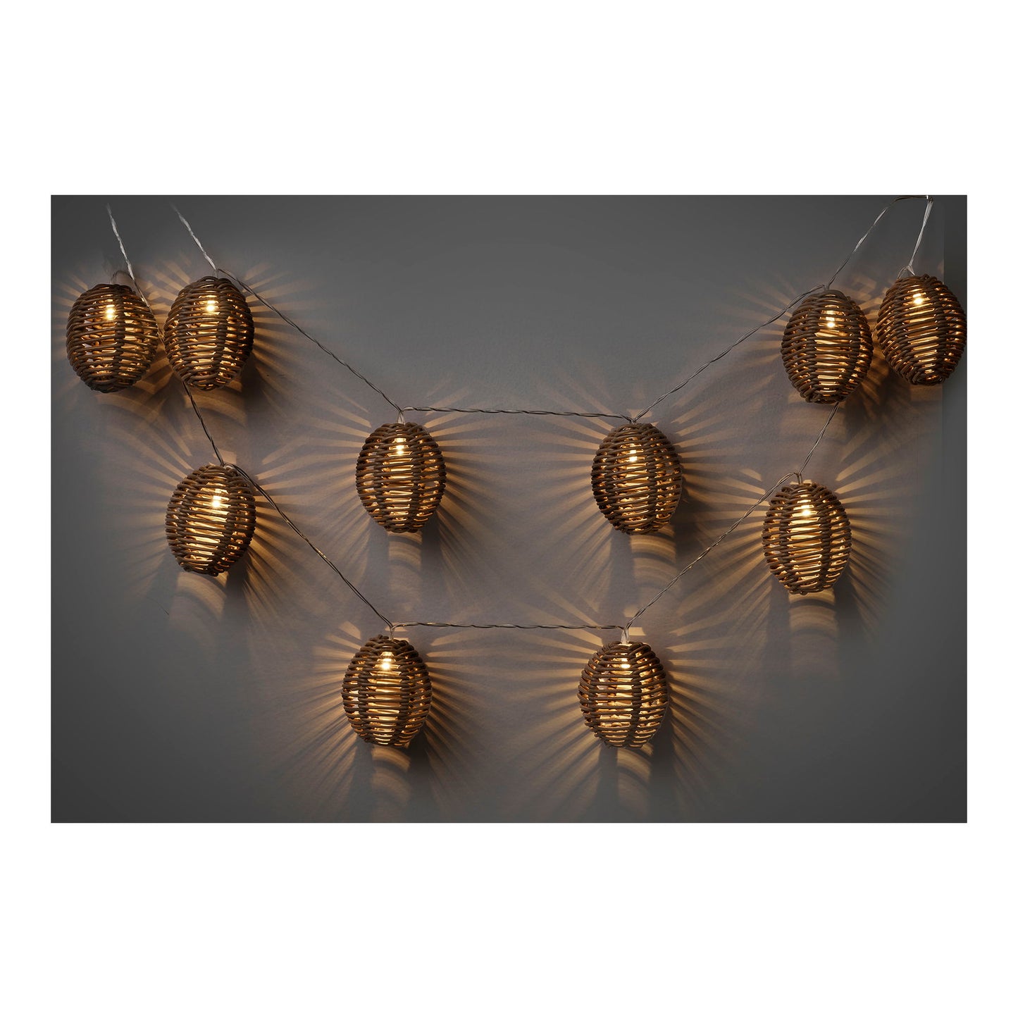 Carlisle Lyskæde - Lyskæde, Polyrattan/ Metal, Natur/Sort ⎮ 5713917041749 ⎮ 7950007 