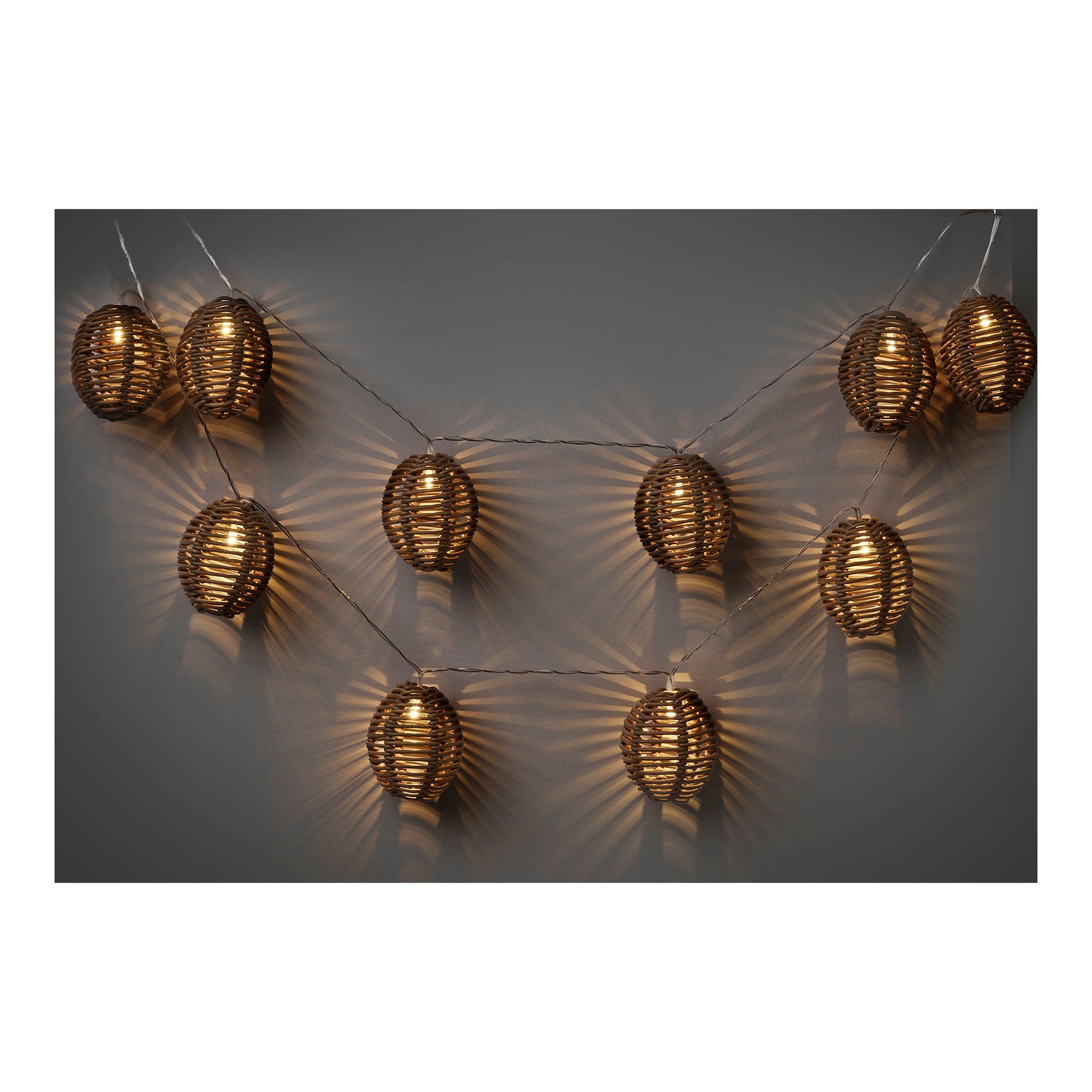 Carlisle Lyskæde - Lyskæde, Polyrattan/ Metal, Natur/Sort ⎮ 5713917041749 ⎮ 7950007 