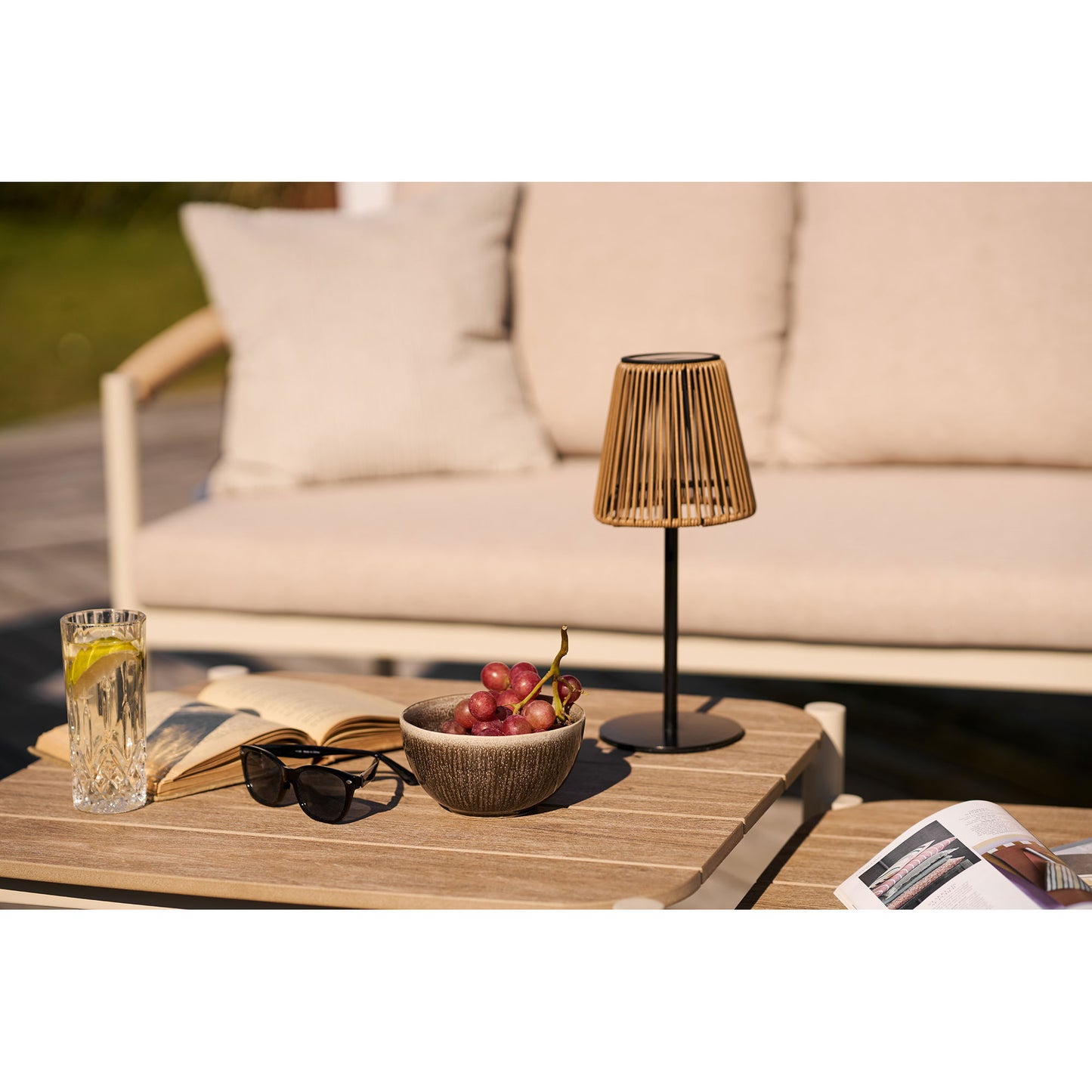 Salford Lampe - Lampe, Genopladelig Med Integreret Solcelle, Brun/Sort ⎮ 5713917041756 ⎮ 7960003 