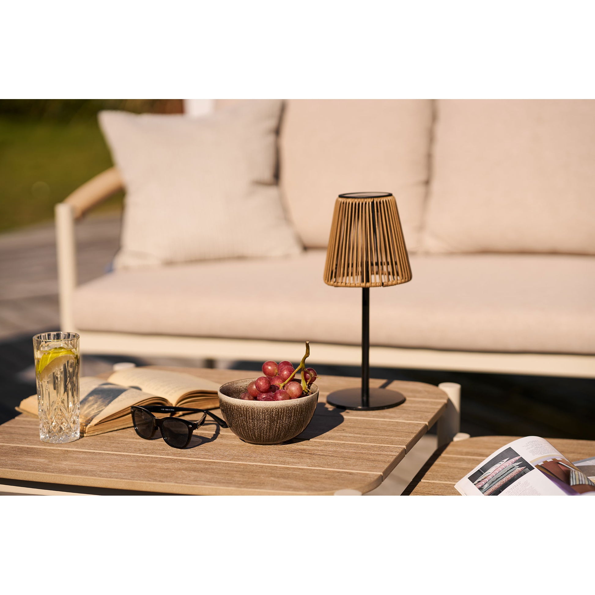 Salford Lampe - Lampe, Genopladelig Med Integreret Solcelle, Brun/Sort ⎮ 5713917041756 ⎮ 7960003 