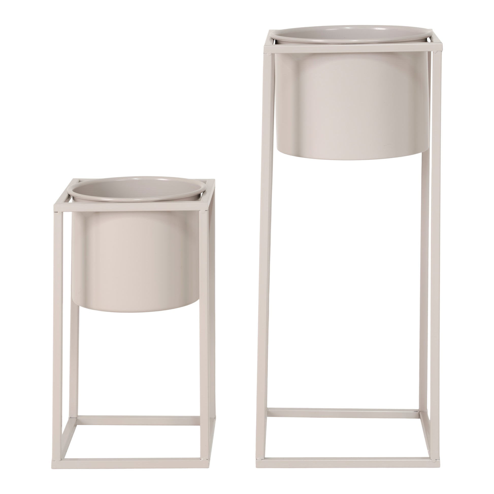 Marla Urtepotteholder - Urtepotteholder, Stål, Beige-Grå, Sæt Af 2 ⎮ 5713917018789 ⎮ 9001116 